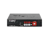 TiGHT AV DSP-AEC-1010-DA audio processor, angled view of the enclosure and connectors