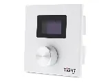 TiGHT AV ACP-ENC-OLED wall controller, angled view of the display and rotary dial