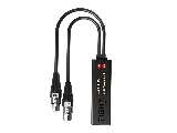 TiGHT AV AU-X2I-DA Dante audio adapter with two XLR input leads