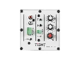 TiGHT AV SPK1-AW560SP-WH white speaker, close-up of audio connections and controls