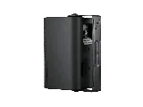 TiGHT AV SPK1-AW560SP-BL black speaker, angled rear view with mounting bracket