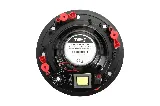 TiGHT AV SPK1-C650T-WH ceiling speaker, rear view with product label and mounting clips