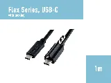 TiGHT AV USBC-M/MLOCK-FLEX-1 cable, angled view