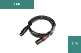 TiGHT AV XLR-M/F-2 cable, front view
