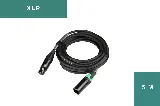 TiGHT AV XLR-M/F-5 cable, front view