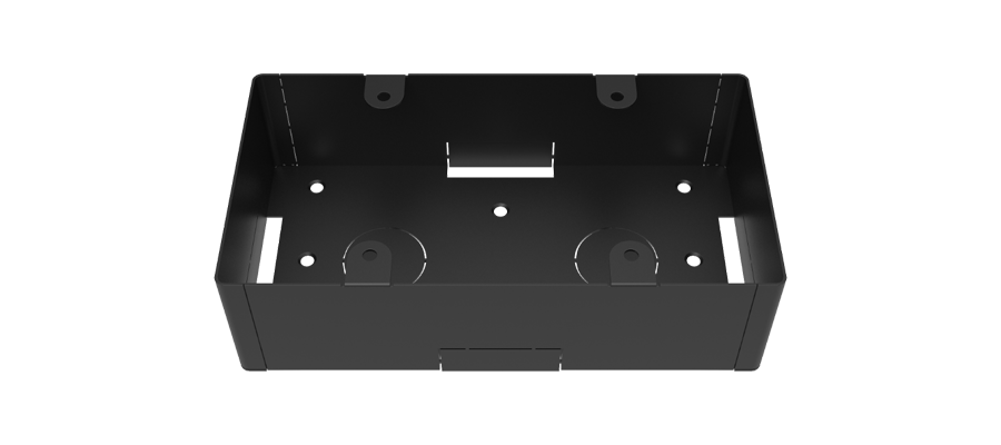 OWBB-2G-BL | On-Wall Back Box, 2 Gang, Black (AU-BT413WP-DA and EDU-TX1)