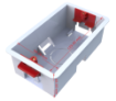 Picture of IWBB-2G | In-Wall Back Box, 2 Gang, (AU-BT413WP-DA and EDU-TX1)