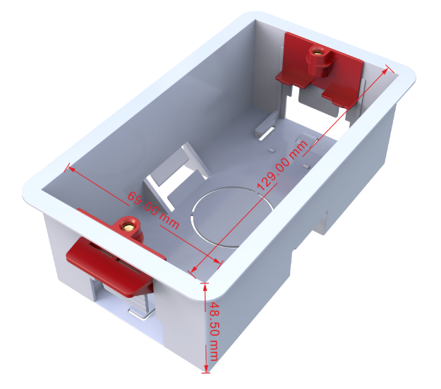 Picture of IWBB-2G | In-Wall Back Box, 2 Gang, (AU-BT413WP-DA and EDU-TX1)